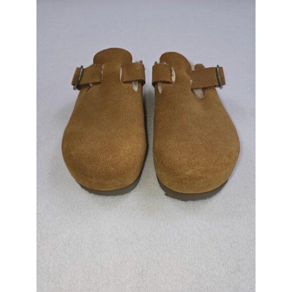 Shoes - Eastland Womens Gina-Lined Clogs Size 6M Tan Suede Slip-On